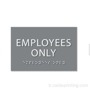 Çalışan sadece Braille Ada ile İmzalar